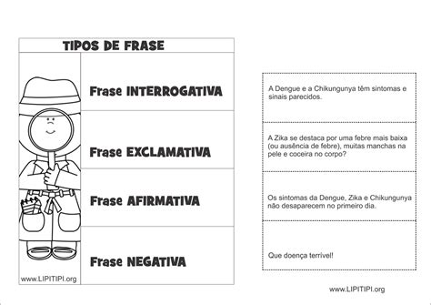 Atividades Com Tipos De Frases Afirmativa Negativa Interrogativa E Exclamativa