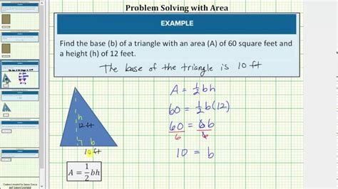 This java program finds the area of a triangle using the triangle three sides. Find the Base of a Triangle Given Area / Literal Equation ...