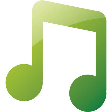 Web 2 Green Musical Note Icon Free Web 2 Green Musical Note Icons