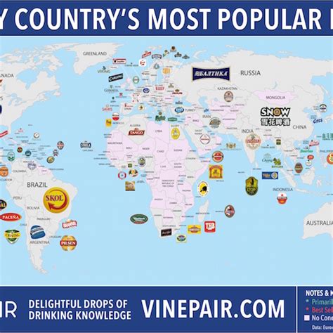 Around The World In Beer Every Countrys Most Popular Beer Drink