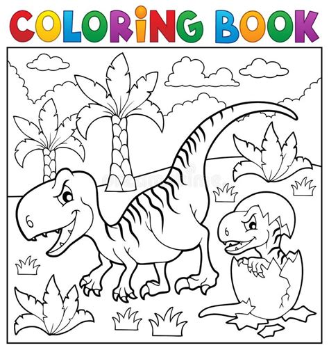 Illustration De Vecteur De Dinosaure De Livre De Coloriage Illustration