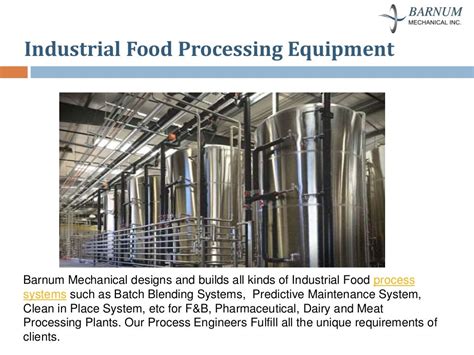 Industrial Food Processing Equipment Barnum Mechanical