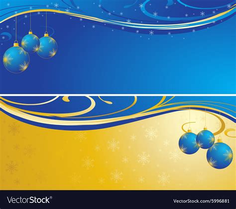 Christmas Background Blue And Gold Royalty Free Vector Image