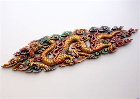 Handcrafted Dragon Wooden Wall Hanging