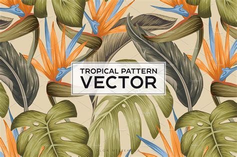 Vector Tropical Pattern Pre Designed Photoshop Graphics ~ Creative
