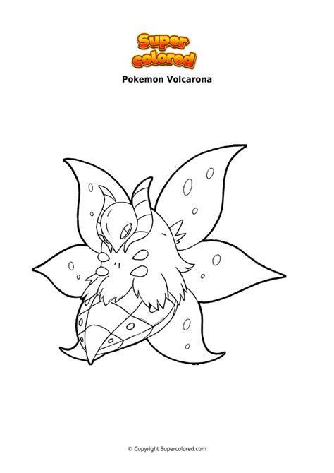 Plantilla De Volcarona De Pokemon Para Colorear Loca Tel