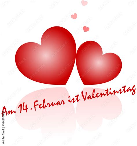 Am 14 Februar Ist Valentinstag Stock Vektorgrafik Adobe Stock