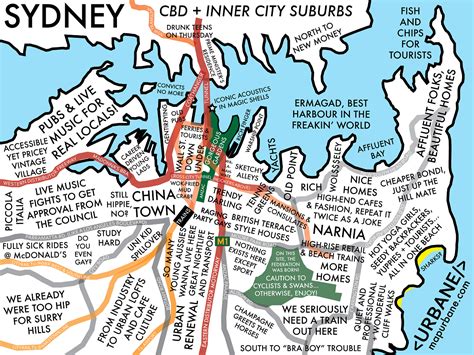 Judgemental Map Cbd Inner City Rsydney