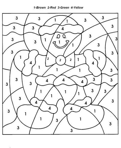 Brighten up your christmas holiday with your kids by coloring these fun and free printable christmas coloring pages that we have on this page. Coloring Pages: Gingerbread Man Color By Numbers | Kids ...