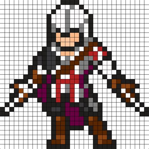 Assassins Creed Perler Bead Pattern Bead Sprite Pixel Art Pokemon