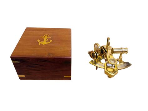 buy scout s brass sextant 4in with rosewood box nautical decor