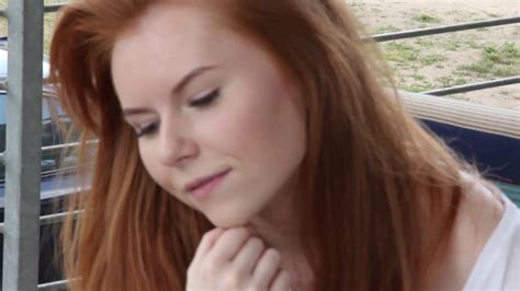 Beautiful Girl With Red Hair And Blue Eyes Youtube