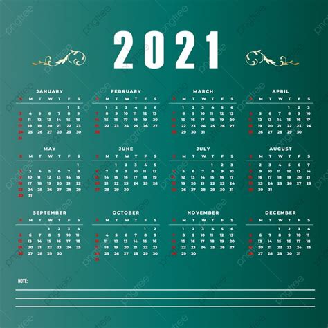 Gambar Templat Kalendar Tahun Baru 2021 Templat Untuk Muat Turun