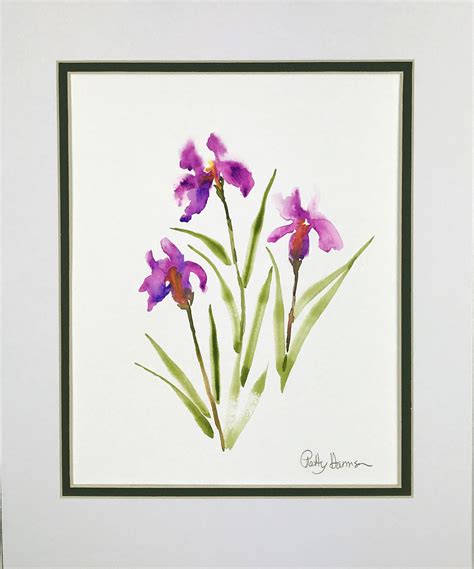 Iris Iris Watercolor Original Watercolor Original Painting | Etsy | Floral watercolor, Original 