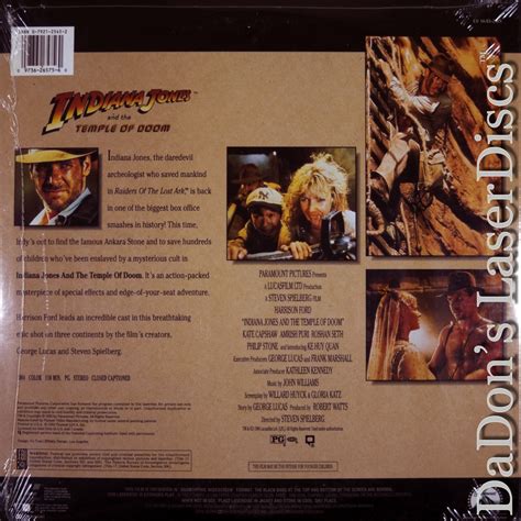 Indiana Jones And The Temple Of Laserdisc Rare Laserdiscs Widescreen