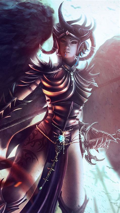 She is a woman with pale skin. Female Warrior With Wings (With images) | Angel warrior ...