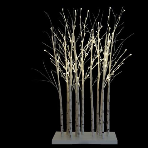 Northlight 4 Led Lighted White Birch Twig Tree Cluster Outdoor