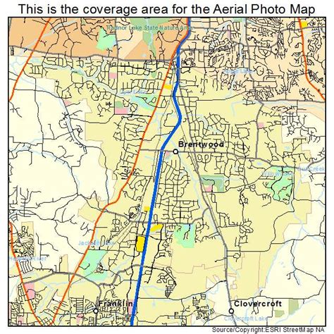 Aerial Photography Map Of Brentwood Tn Tennessee