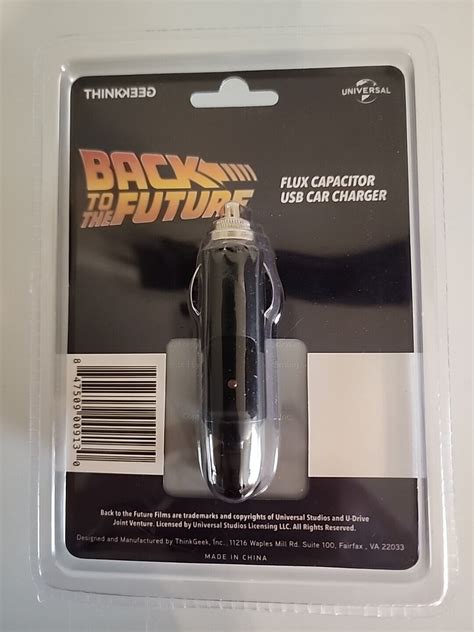 Back To The Future Flux Capacitor Usb Car Charger Thinkgeek Nip Rare