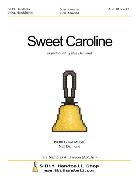 Sweet Caroline Alto Sax Free Music Sheet