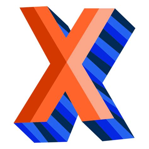 Download Colorful 3d letter x - Transparent PNG & SVG vector file