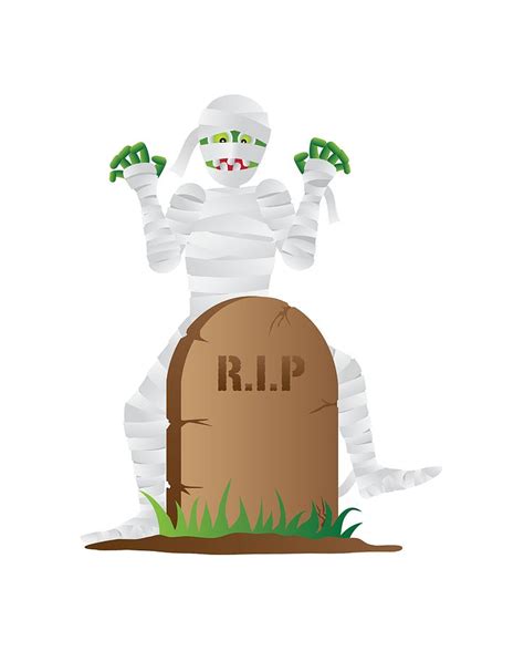 Egyptian Mummy And Tombstone Illustration Photograph By Jit Lim Fine