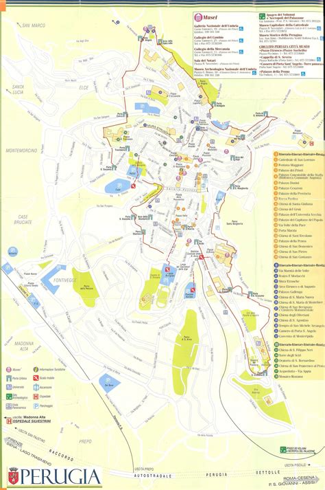 Autovermietung perugia, italien bietet eine große auswahl an fahrzeugen zur suite alle zwecke und ihren mietwagen budget. Stadtplan von Perugia | Detaillierte gedruckte Karten von ...