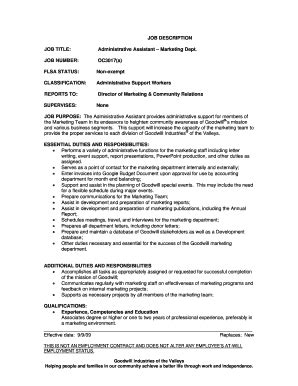 Maybe you would like to learn more about one of these? 26 Printable job description administrative assistant Forms and Templates - Fillable Samples in ...