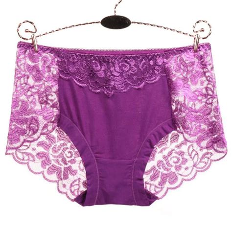 Blloobeell 3pcs Solid Womens Underwear Panties Girls Sexy Lace Briefs Hollow Out Mid Rise