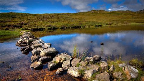 While stone is a natural material, wallpapers can reflect a variety of. Download 1920x1080 HD Wallpaper path stone river field ...