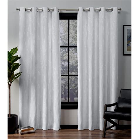 Exclusive Home Curtains 2 Pack Forest Hill Woven Blackout Grommet Top