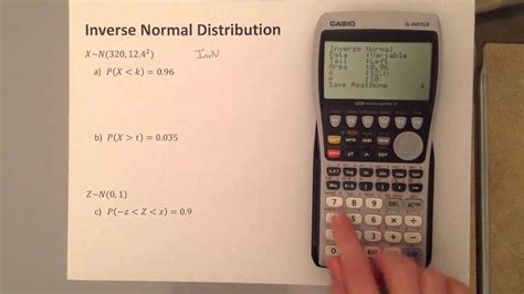S1 Inverse Normal Distribution Graphical Calculator - YouTube