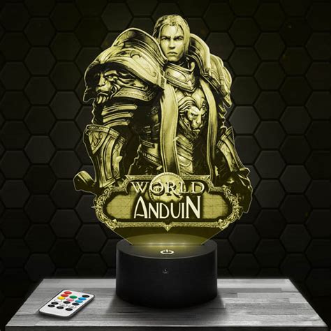 Wow World Of Warcraft Anduin 3d Led Lamp With A Base Of Your Choice