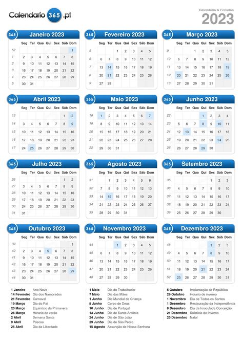 Calendario Datas Comemorativas 2023