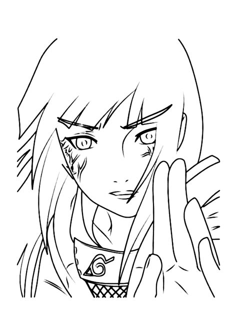 Hinata De Perto Para Colorir Imprimir Desenhos