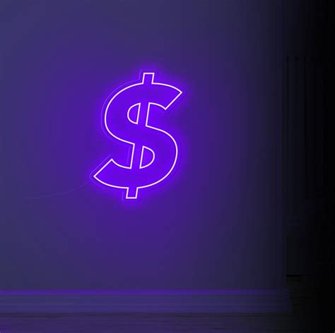 Neon Purple Aesthetic Money Sign Jule Manden19