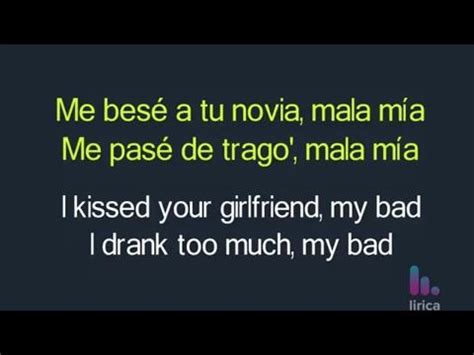 Maluma hawaii remix fiestero jvr mix. Maluma - Mala Mía Lyrics English & Spanish - English ...