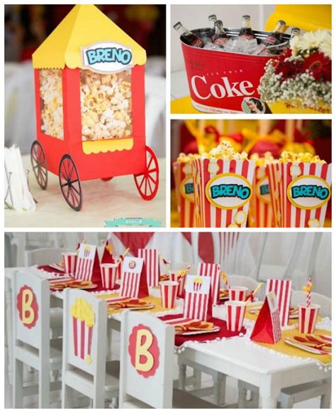 Karas Party Ideas Popcorn Themed Birthday Party