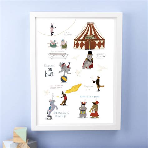 Personalised Circus Print By Hanna Melin