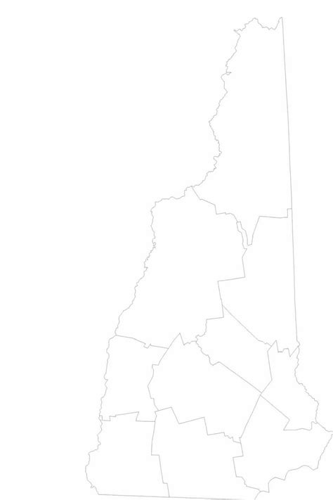 Blank New Hampshire County Map Free Download