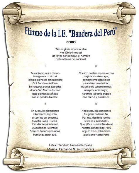 Himno Nacional Del Peru Letra Completo Kulturaupice