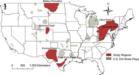 Map Of The Us Shale Plays Highlighting Reservoirs Presented In This