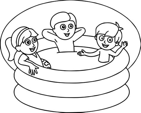 A collection of free printable coloring pages. nice Summer Kids Pool Coloring Page | Summer coloring ...