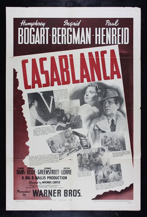 Casablanca Cinemasterpieces 1942 Original One Sheet Movie Poster