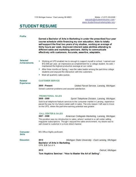 How To Write Resume College Student Free Resume Builder ...