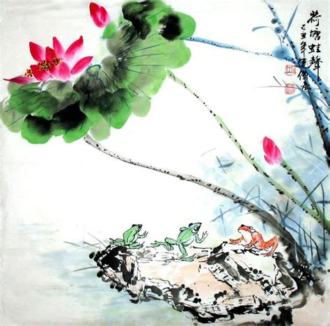 Chinese Lotus Painting Lotus 2922001 69cm X 69cm27〃 X 27〃