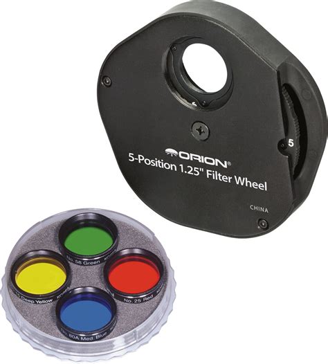 Orion Multiple 5 Filter Wheel And Basic Color Filter Set Filters