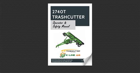 2740t Trashcutter 4ft Operator Safety Manual