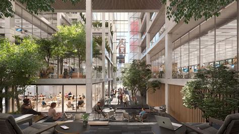 A Multi Story Courtyard Anchors New Foster Partners Designed Office