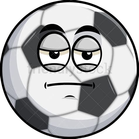 Winged Angel Soccer Ball Emoji Cartoon Clipart Vector Friendlystock